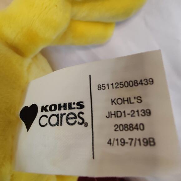 Peanuts Yellow Woodstock Plush, Kohl's Cares 13" Stuffed Animals Toy Christmas - Picture 5 of 5